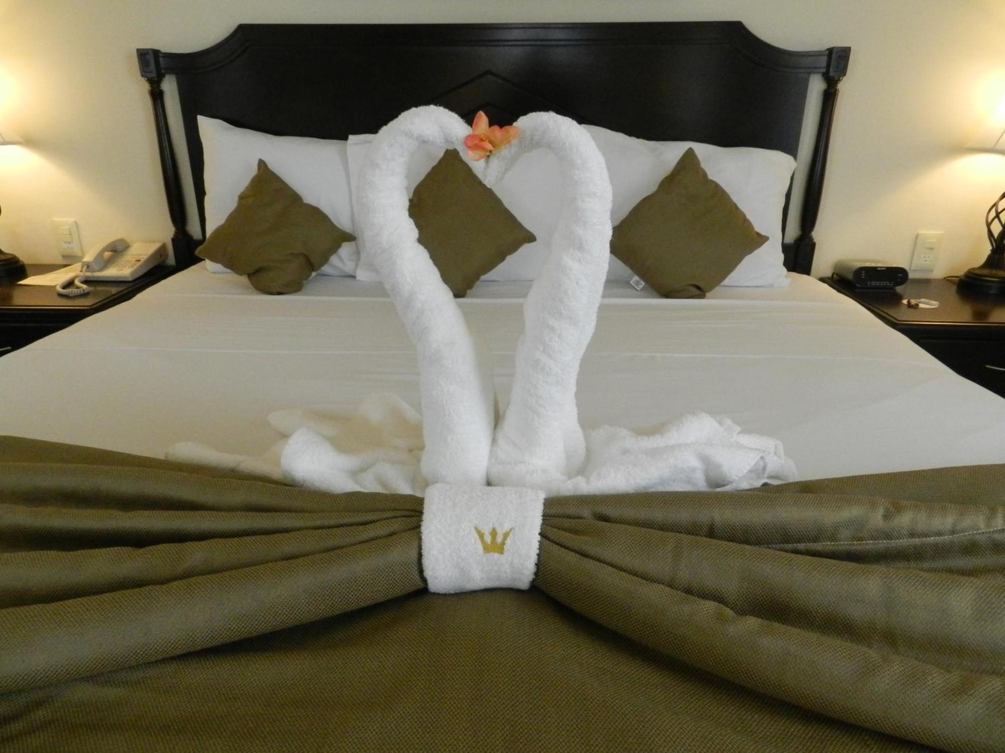 Hotel Victoria Mérida Exterior foto A bed with a towel swan